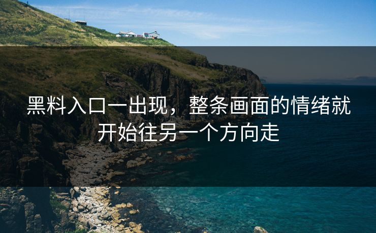 黑料入口一出现，整条画面的情绪就开始往另一个方向走  第1张